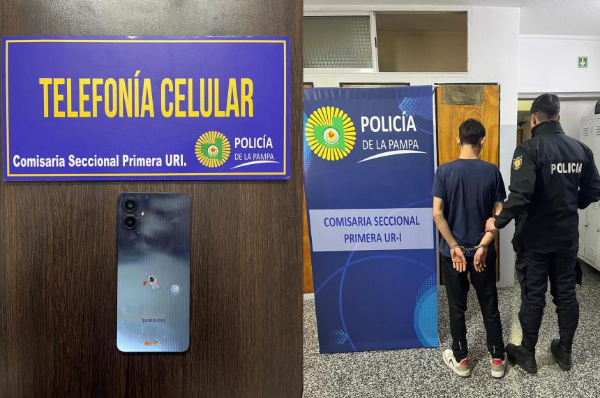 El detenido y el celular sustraído