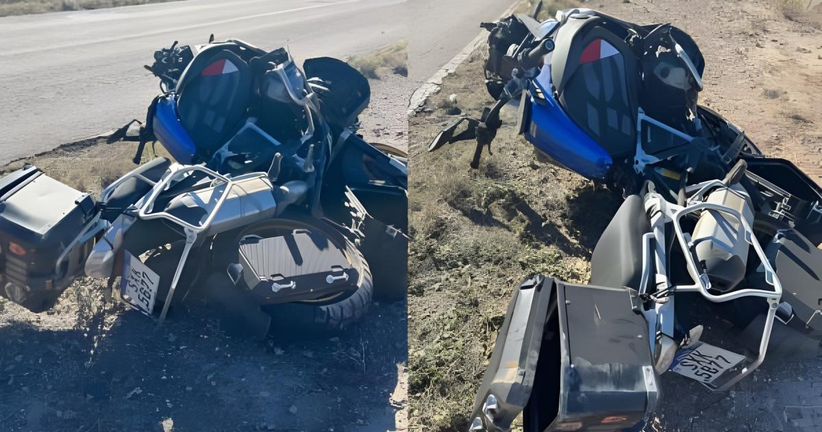 La moto sufrió importantes daños