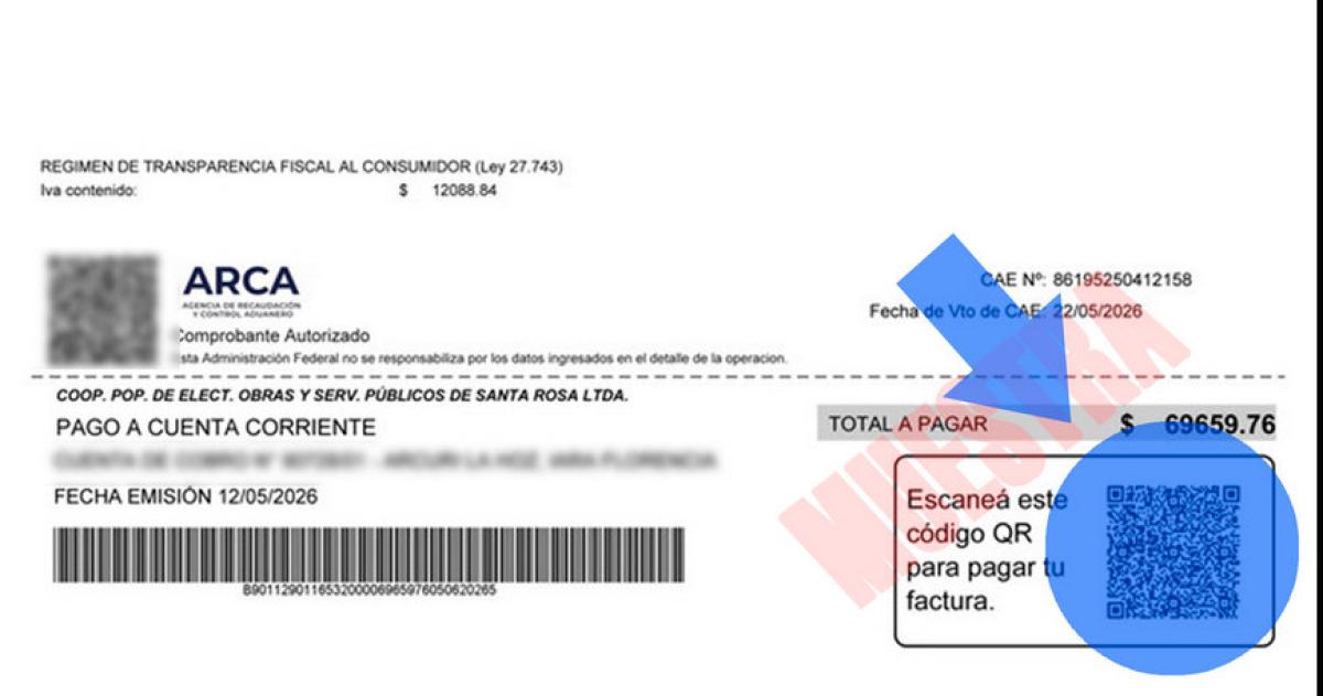 Una factura demostrativa de CPE