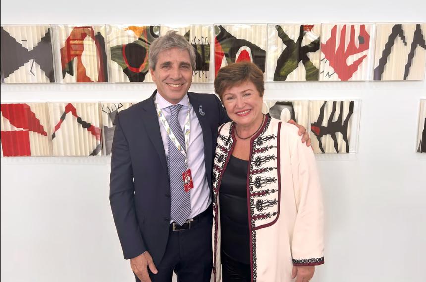 Luis Caputo y Kristalina Georgieva