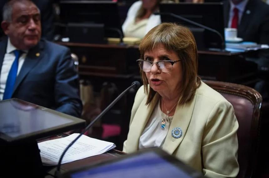 La presidenta del bloque de senadores la LLA Patricia Bullrich