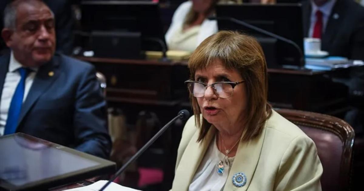 La presidenta del bloque de senadores la LLA Patricia Bullrich