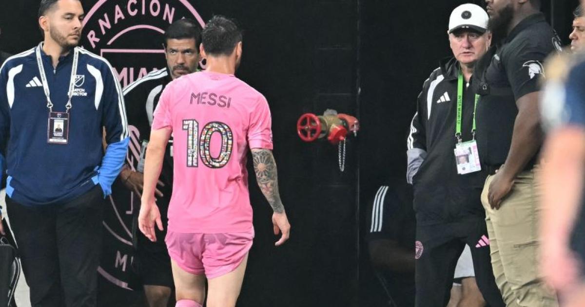 Messi terminó con una molestia en el �ltimo encuentro de Inter Miami