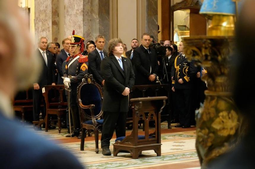 El Presidente Javier Milei en el Tedeum