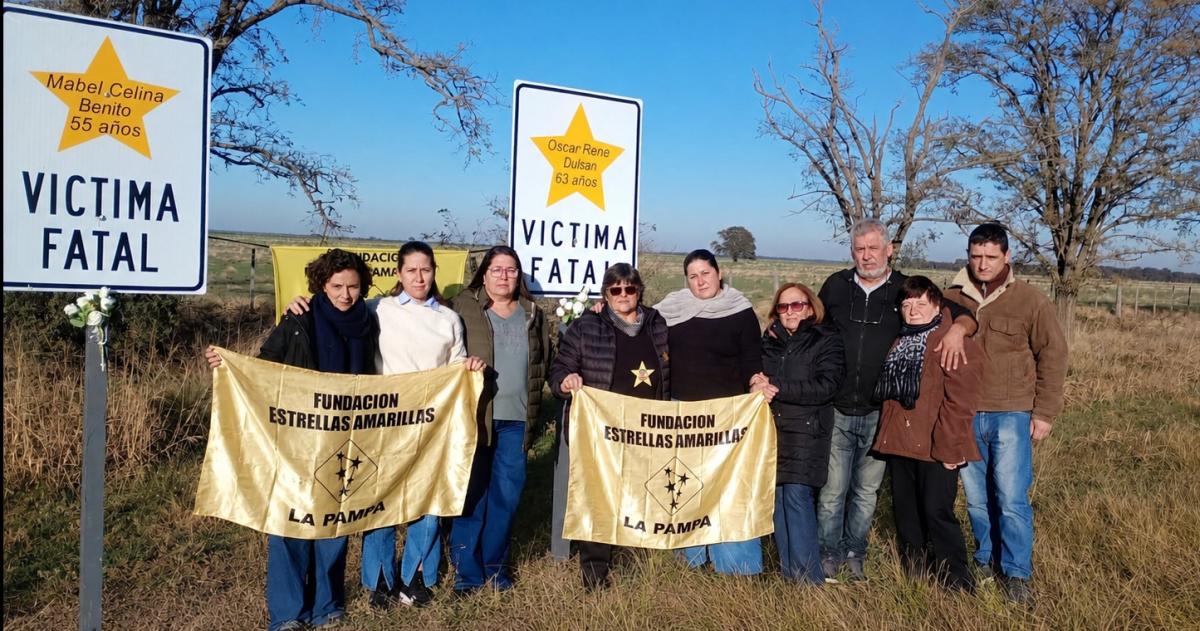 El homenaje al matrimonio víctima en la Ruta 14