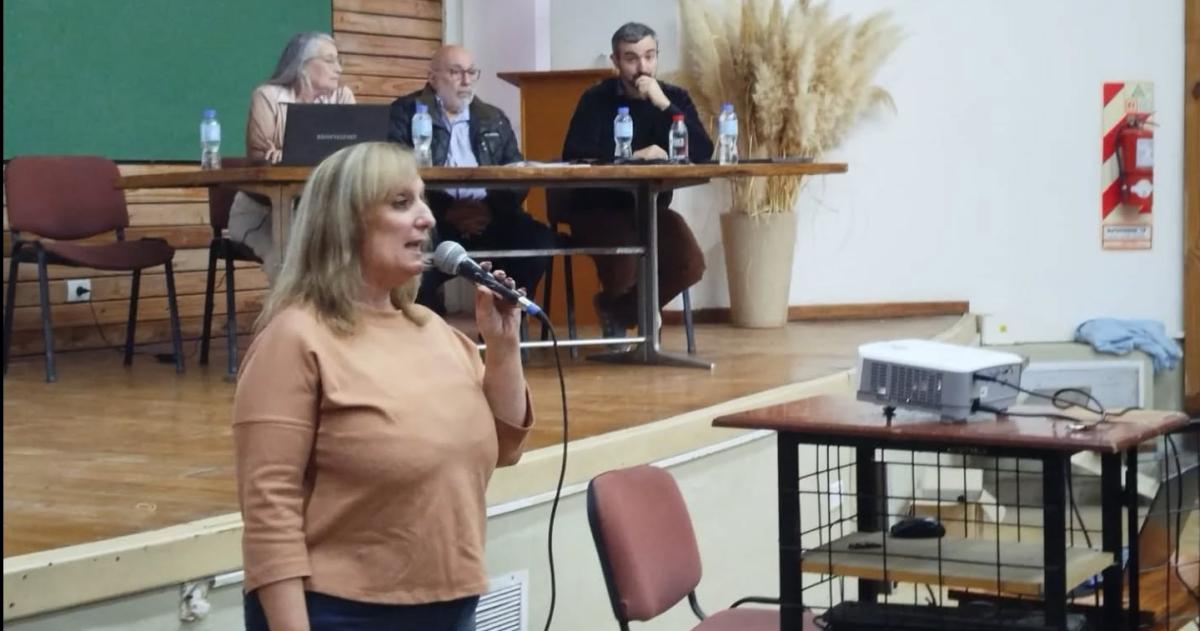La charla fue en la Facultade de Ciencias Veterinarias de General Pico