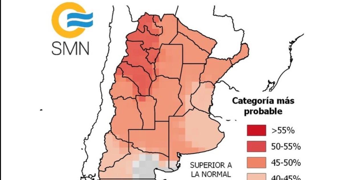 En La Pampa la probabilidad de una mayor temperatura en el trimestre es de entre 45 y 50-en-porciento-