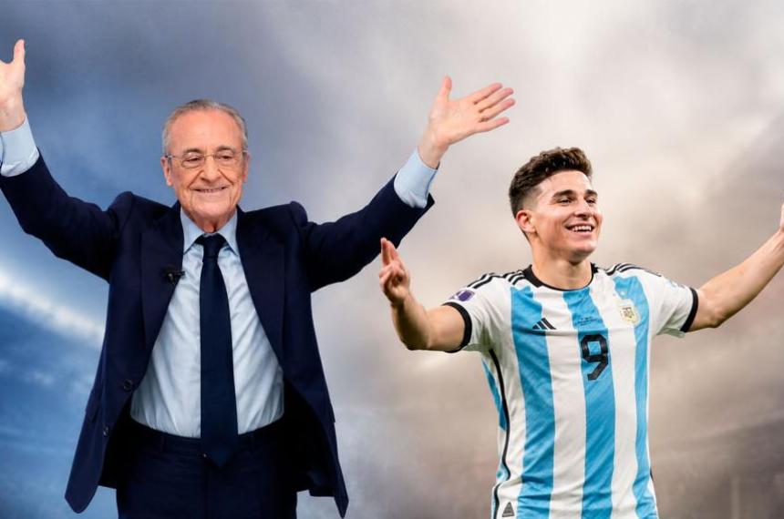 Juli�n Álvarez una de las m�ximas figuras de la Selección Argentina aparece en la mira del Real Madrid como posible incorporación estelar para el nuevo proyecto encabezado por Florentino Pérez y José Mourinho