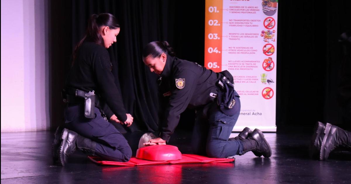 Se hizo una capacitación en primeros auxilios dirigida a personal municipal y policial de la zona