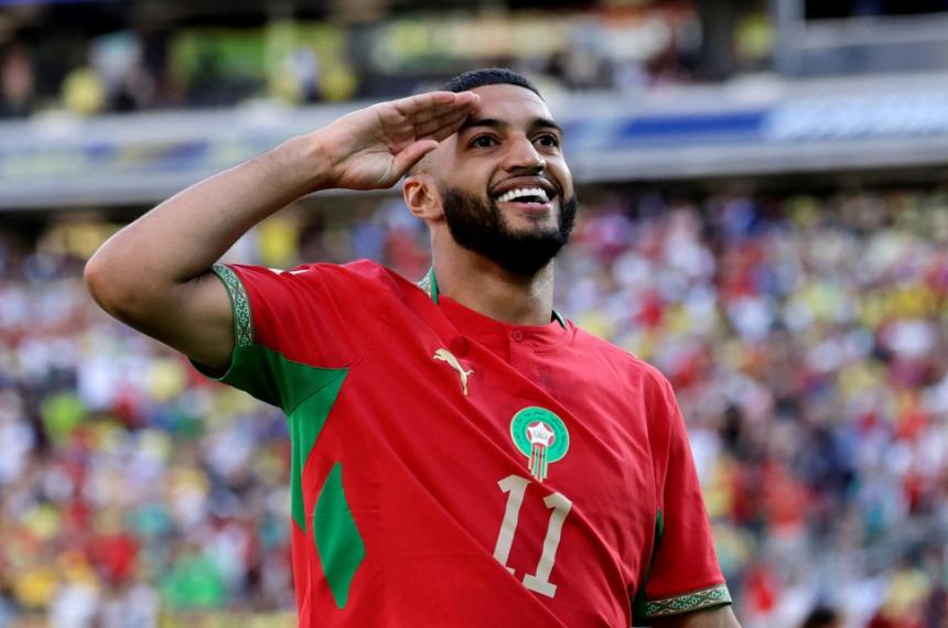 Saibari y su festejo por el gol
