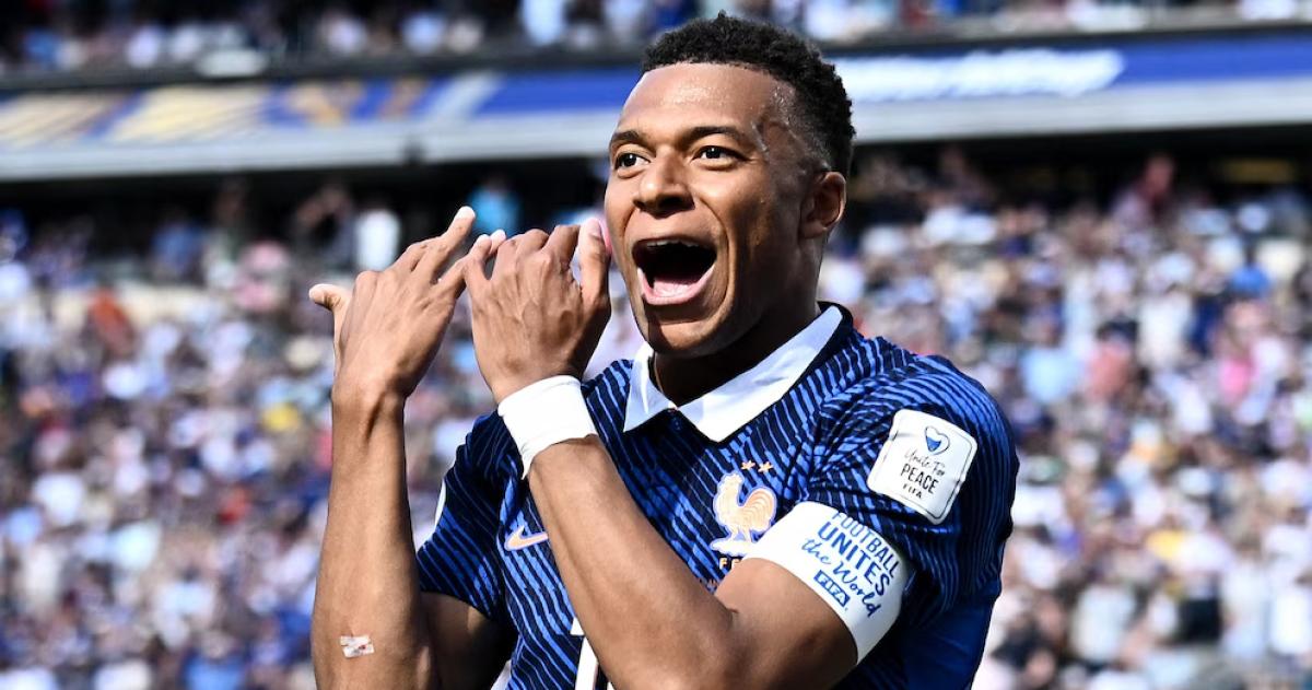 Mbappé celebra su primer gol en el Mundial 2026