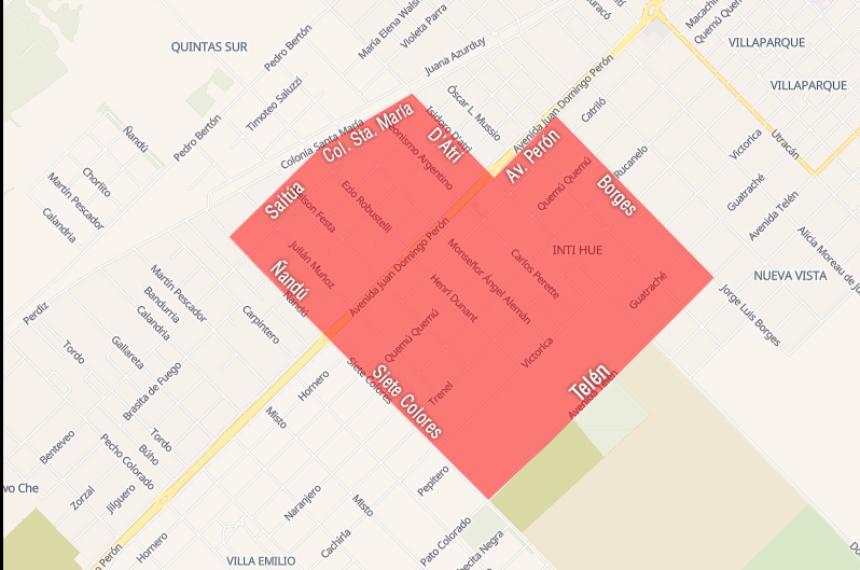 El corte ser� en la zona del barrio Inti Hué