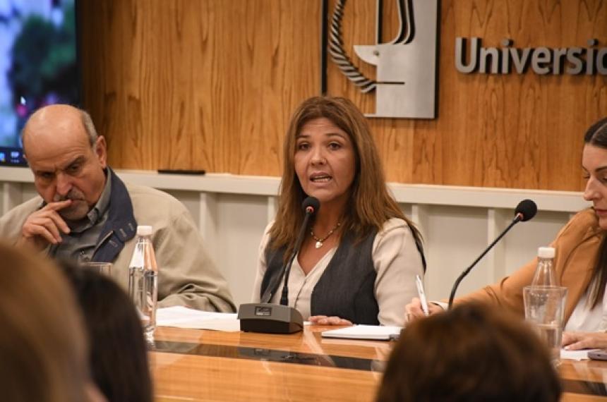 La licenciada Rosalynd Valenzuela expositora en el Concejo Deliberante