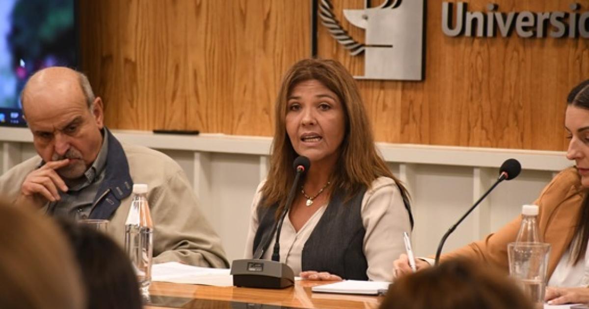 La licenciada Rosalynd Valenzuela expositora en el Concejo Deliberante