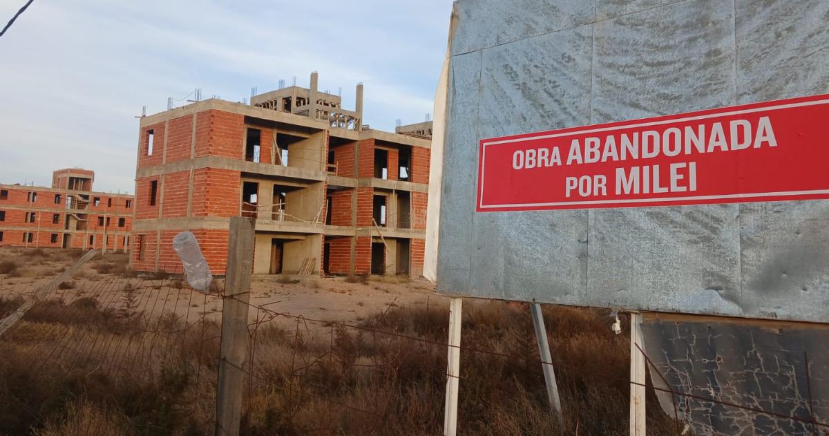 La obra del ProCrear sin terminar al este de la capital pampeana
