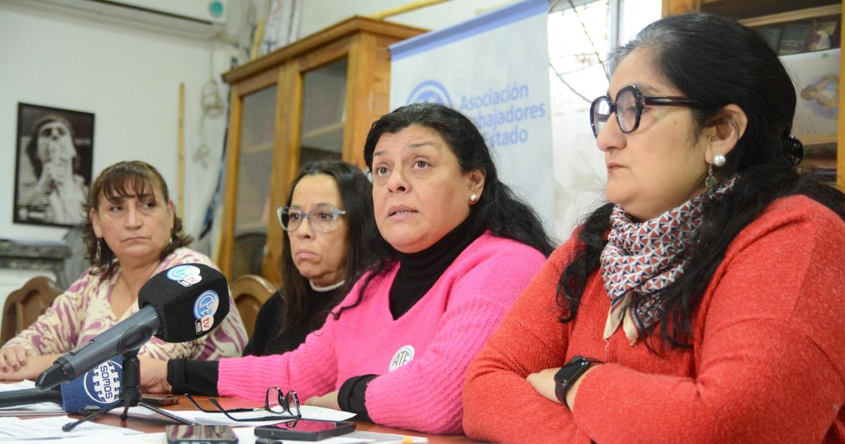 Liliana Rechimont encabezó la conferencia de prensa en ATE