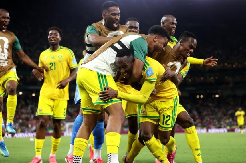La celebración del equipo sudafricano