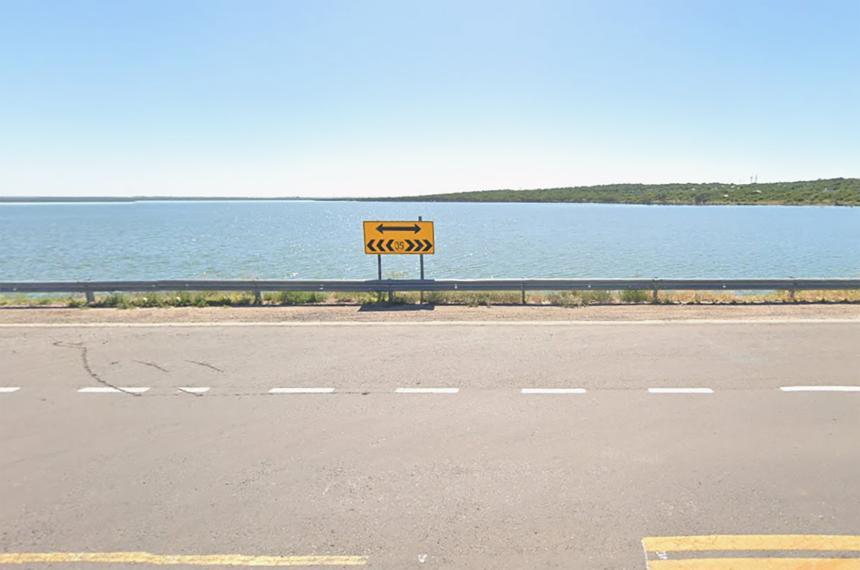 En diciembre de 2022 el cartel indicaba la presencia de la Ruta Nacional 35