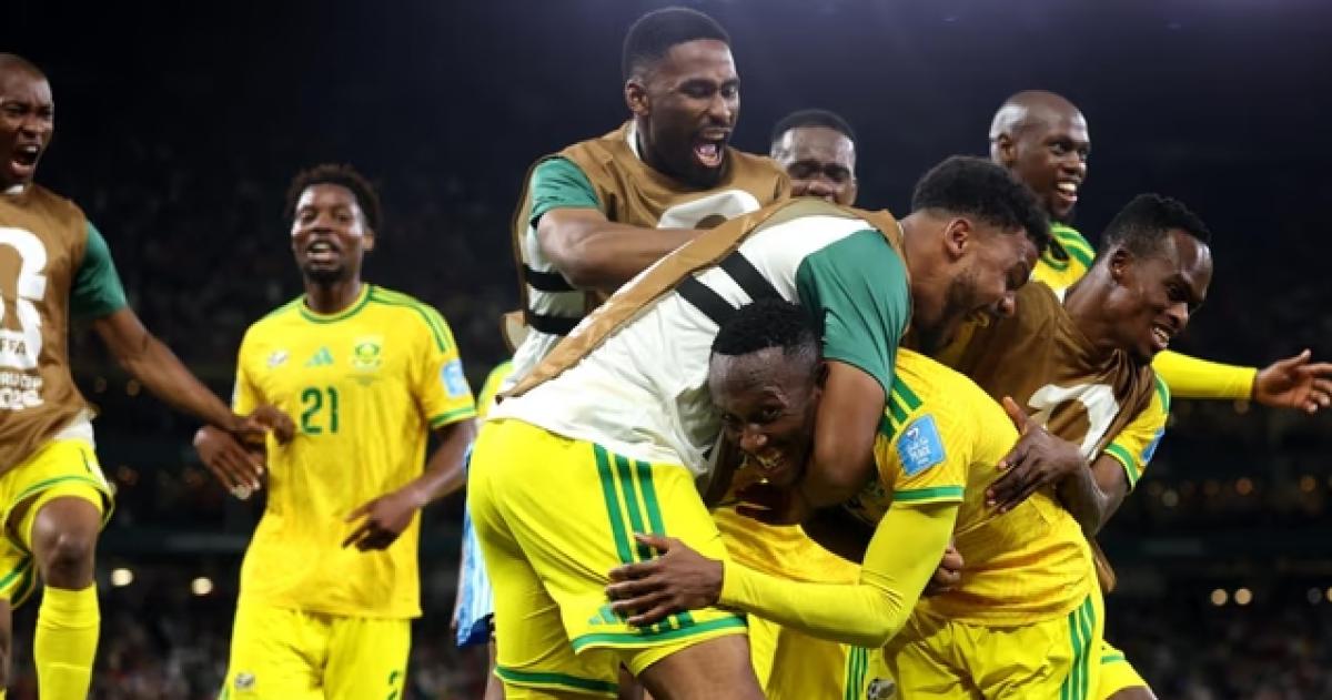 La celebración del equipo sudafricano