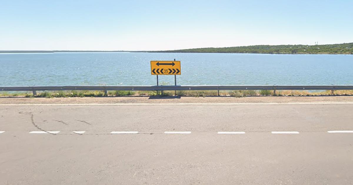 En diciembre de 2022 el cartel indicaba la presencia de la Ruta Nacional 35