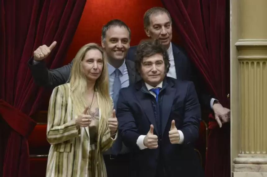 Milei Adorni Karina y Santilli juntos en otros tiempos