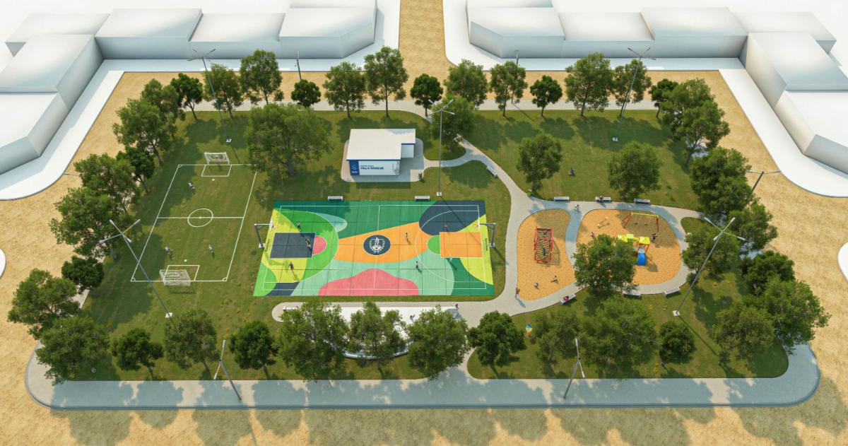 La obra es realizada por la Municipalidad de Santa Rosa