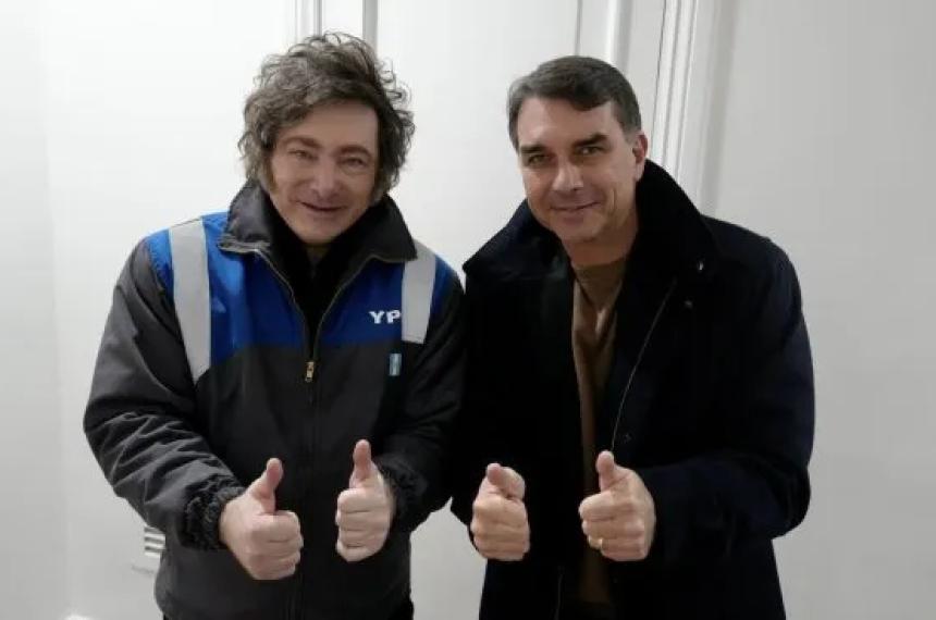 Milei recibió al hijo de Jair Bolsonaro