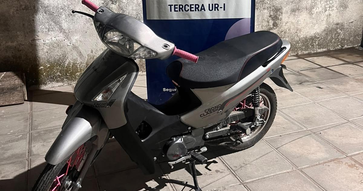 La moto recuperada por la Seccional Tercera