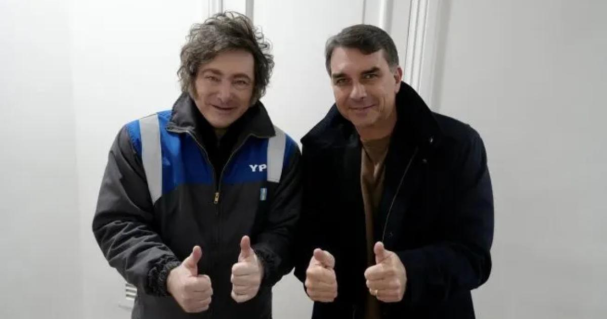 Milei recibió al hijo de Jair Bolsonaro
