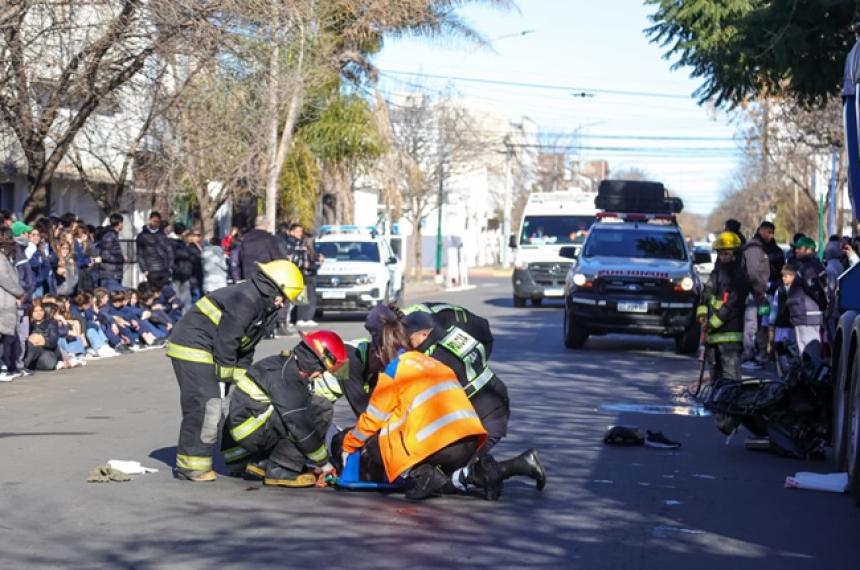 La jornada contó con un simulacro de siniestro vial