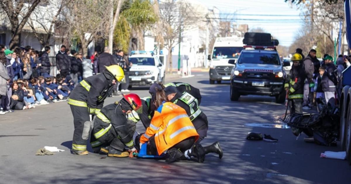 La jornada contó con un simulacro de siniestro vial