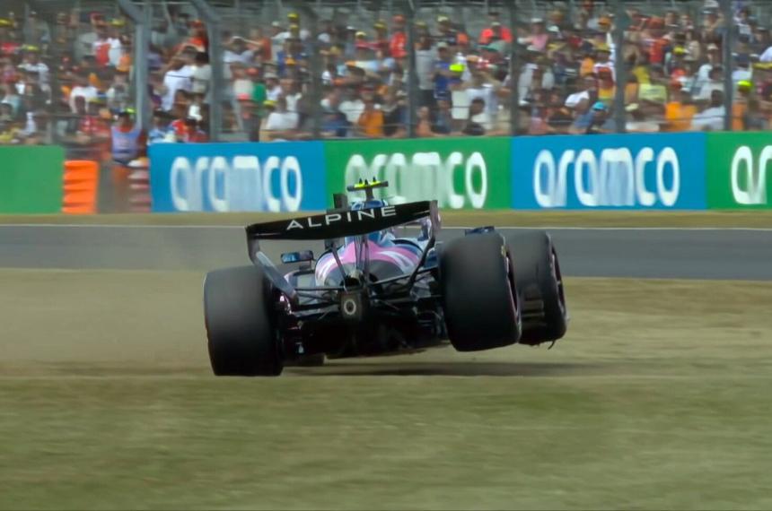 Colapinto sufrió un despiste en el final de la Q1