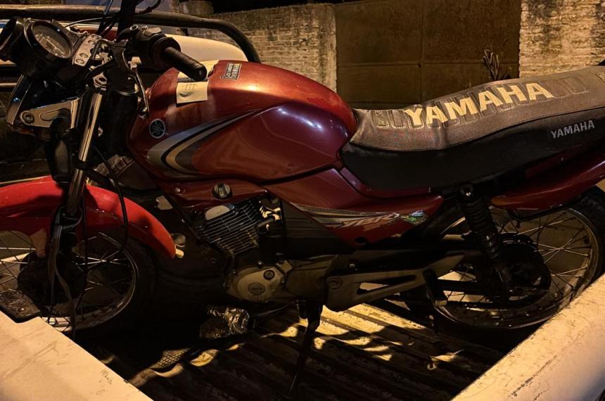 La moto secuestrada por la policía tras al incidente