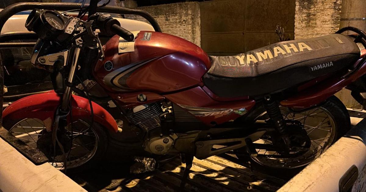 La moto secuestrada por la policía tras al incidente