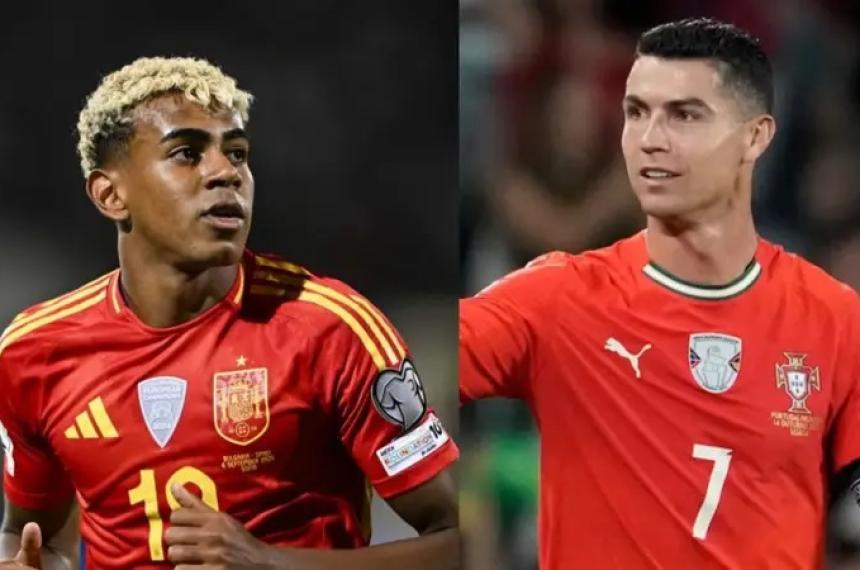 Lamine y Cristiano frente a frente