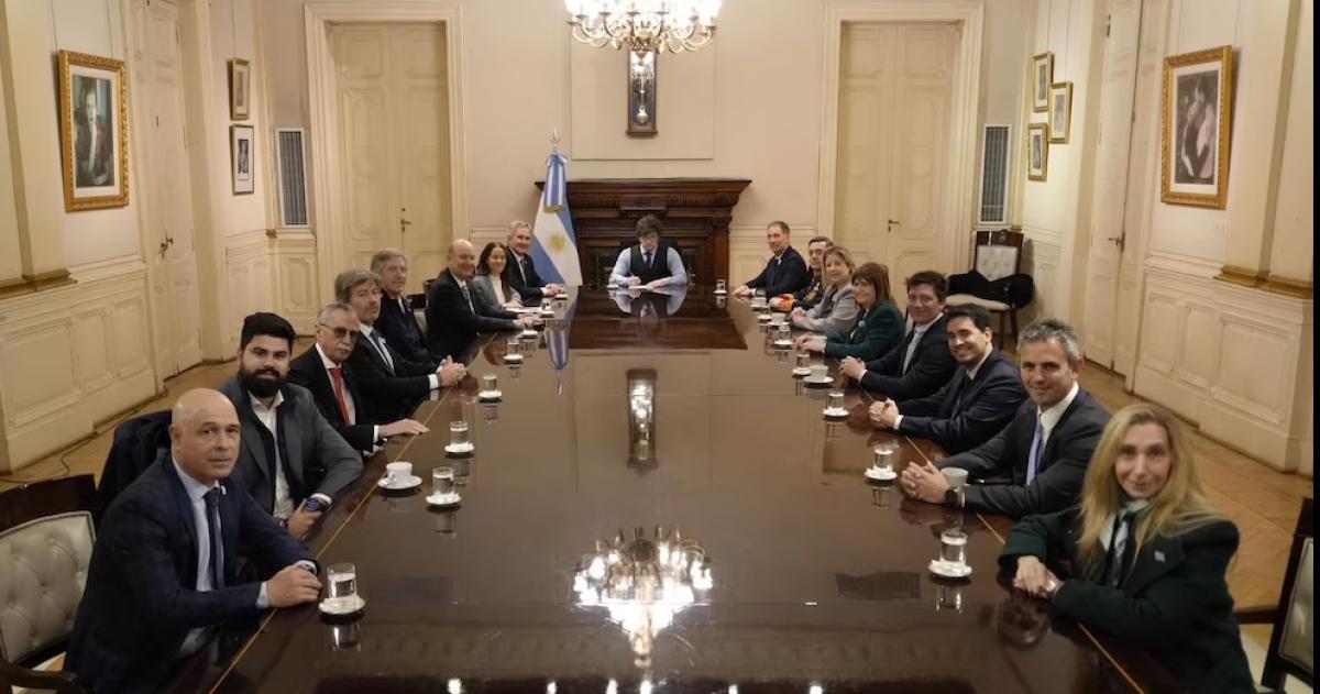 El gabinete reunido en Casa Rosada