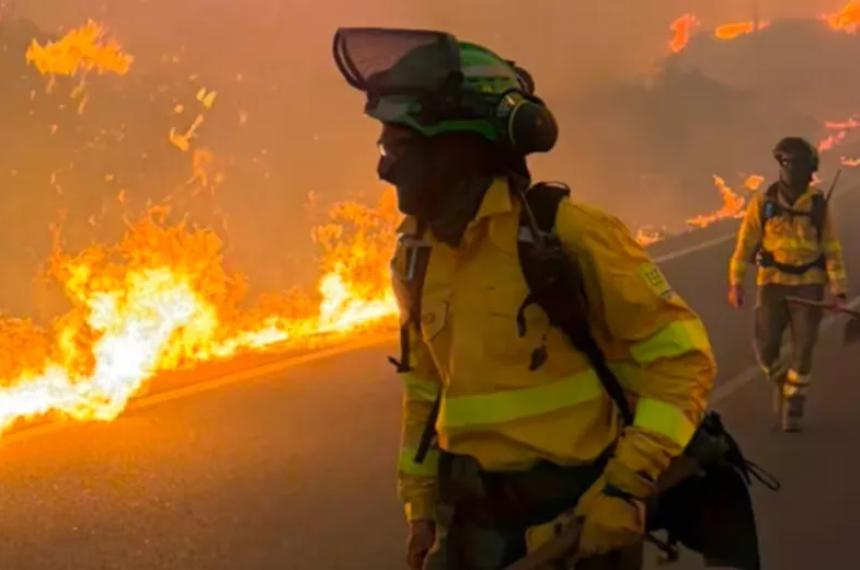 El fuego se desató en Almería por la caída de un cable de luz y avanzó con rapidez impulsado por el viento