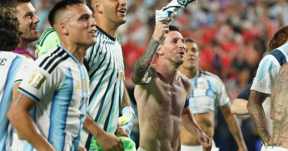 Meesi festejó el triunfo ante Suizal