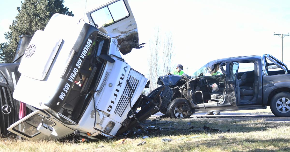 El choque fue en el kilómetro 585 de la Ruta Nacional 5