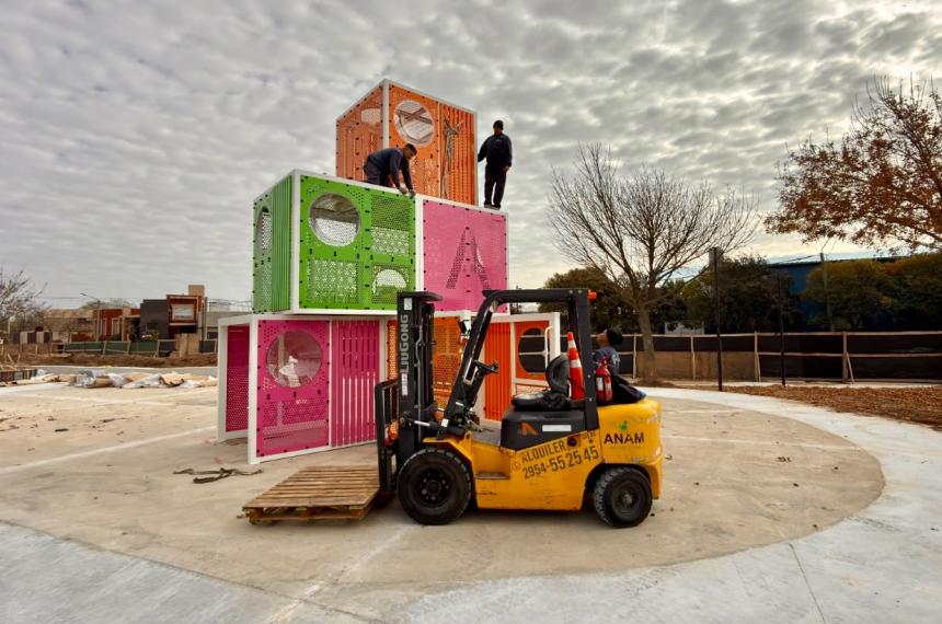Los nuevos juegos ya est�n en el parque
