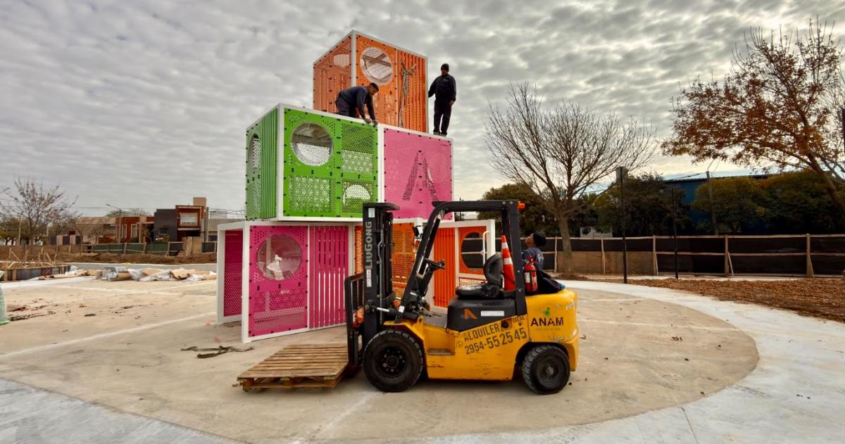 Los nuevos juegos ya est�n en el parque