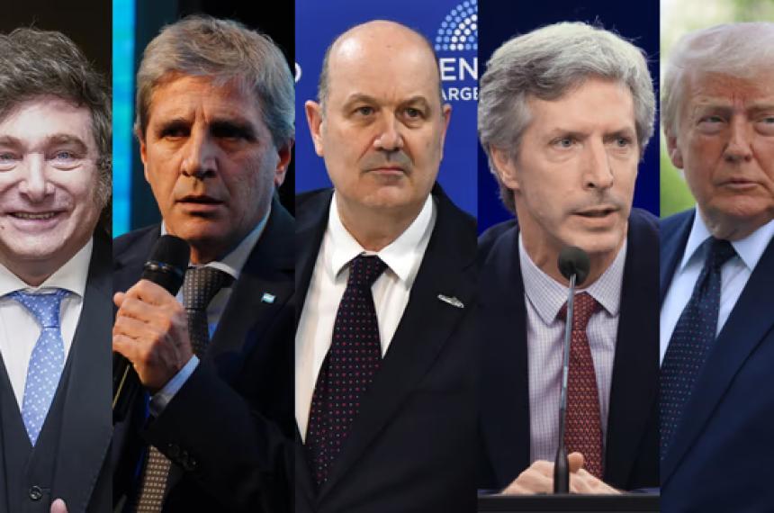 Javier Milei Luis Caputo Federico Sturzenegger Santiago Bausili y Donald Trump
