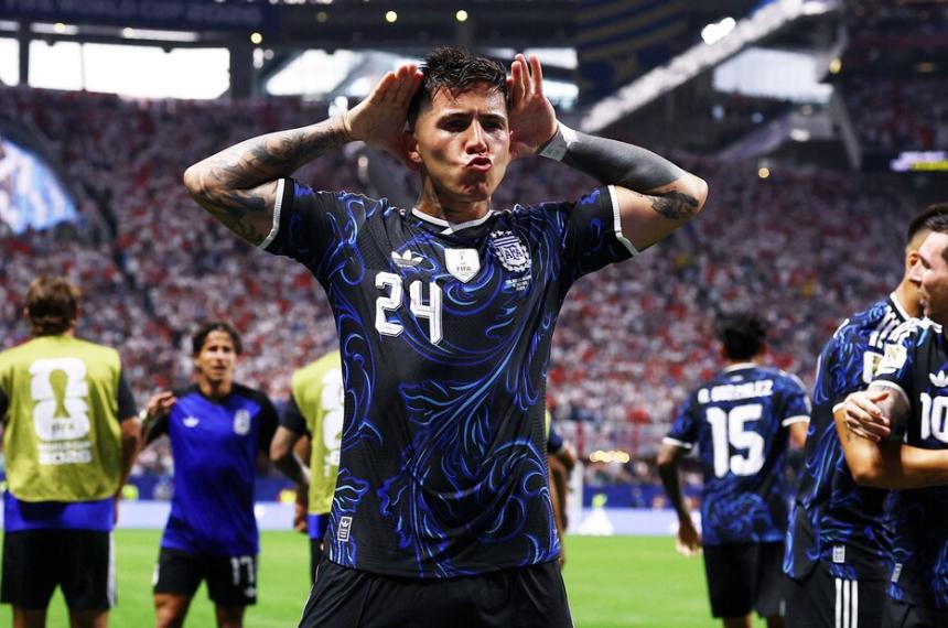 Enzo Fern�ndez con un golazo empezó a abrir el partido Segundo gol en el Mundial para ganar un partido