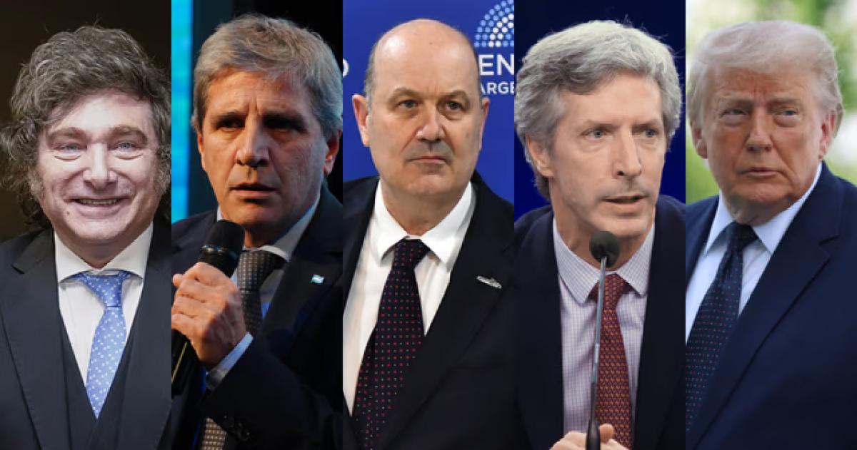Javier Milei Luis Caputo Federico Sturzenegger Santiago Bausili y Donald Trump