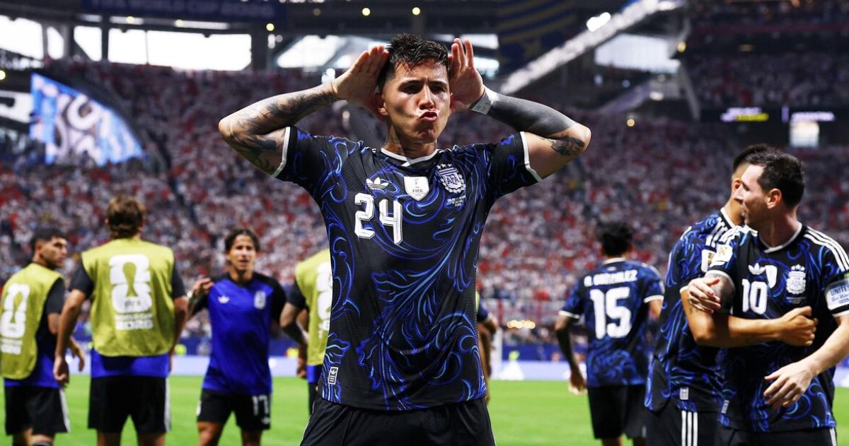 Enzo Fern�ndez con un golazo empezó a abrir el partido Segundo gol en el Mundial para ganar un partido