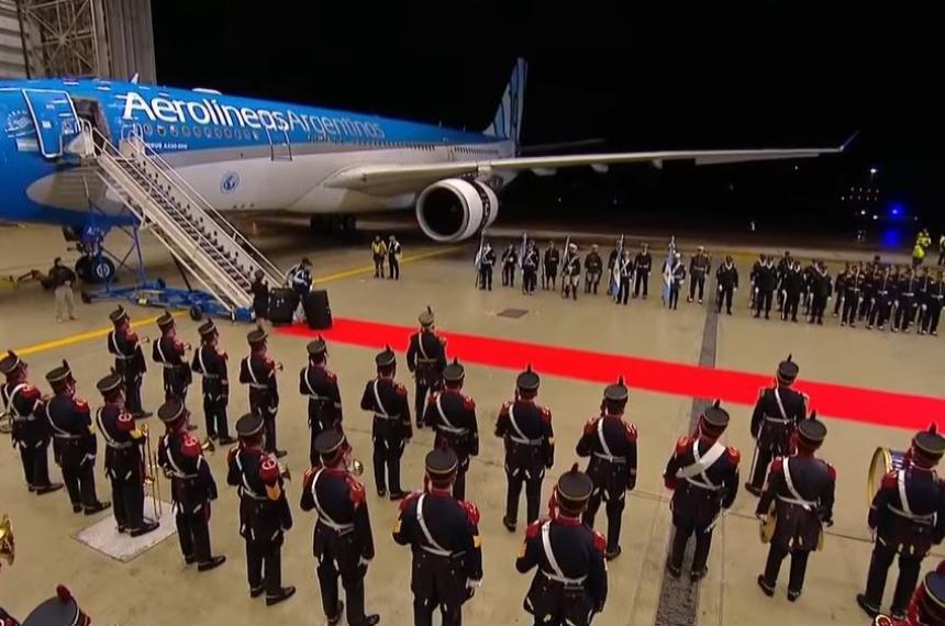 El recibimiento especial para el aterrizaje