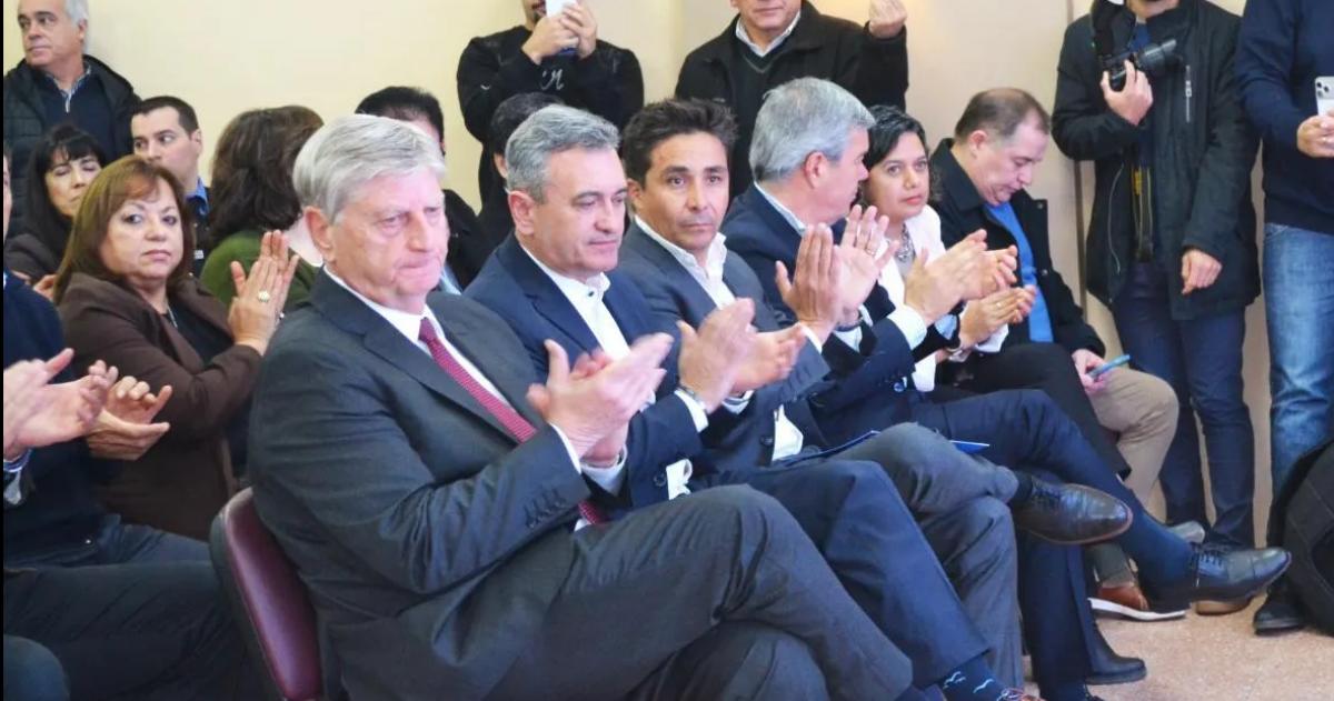 El ministro Intronati junto al intendente Rojas y el gobernador Ziliotto