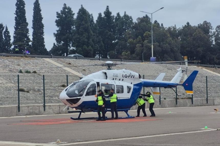 El helicóptero llevó a la menor desde San Rafael a la capital mendocina