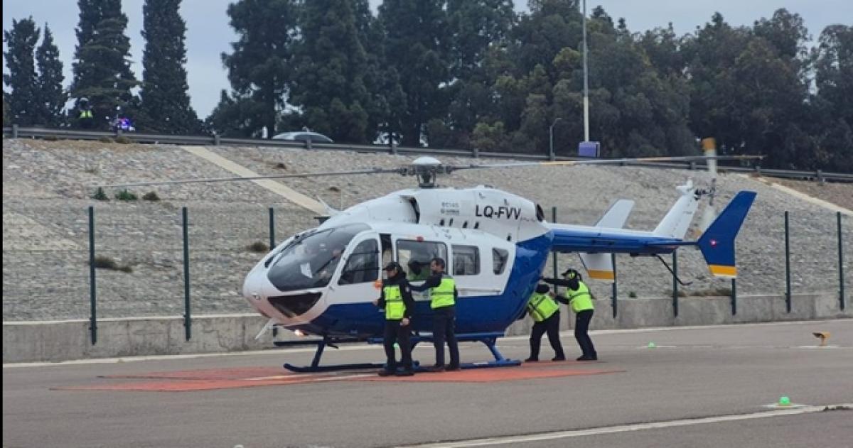 El helicóptero llevó a la menor desde San Rafael a la capital mendocina