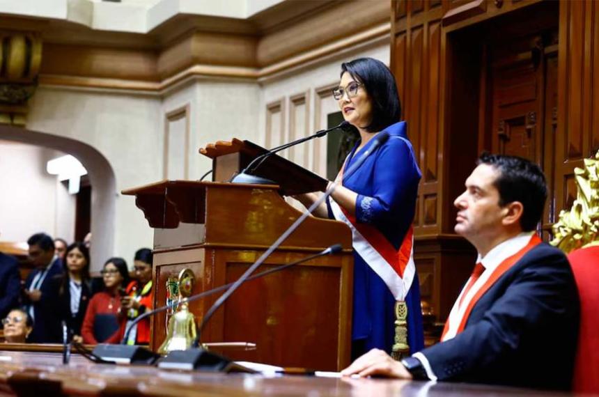 Keiko Fujimori juró como presidenta de Per� para el período 2026-2031 y anunció una estrategia de mano dura contra el crimen organizado y la corrupción